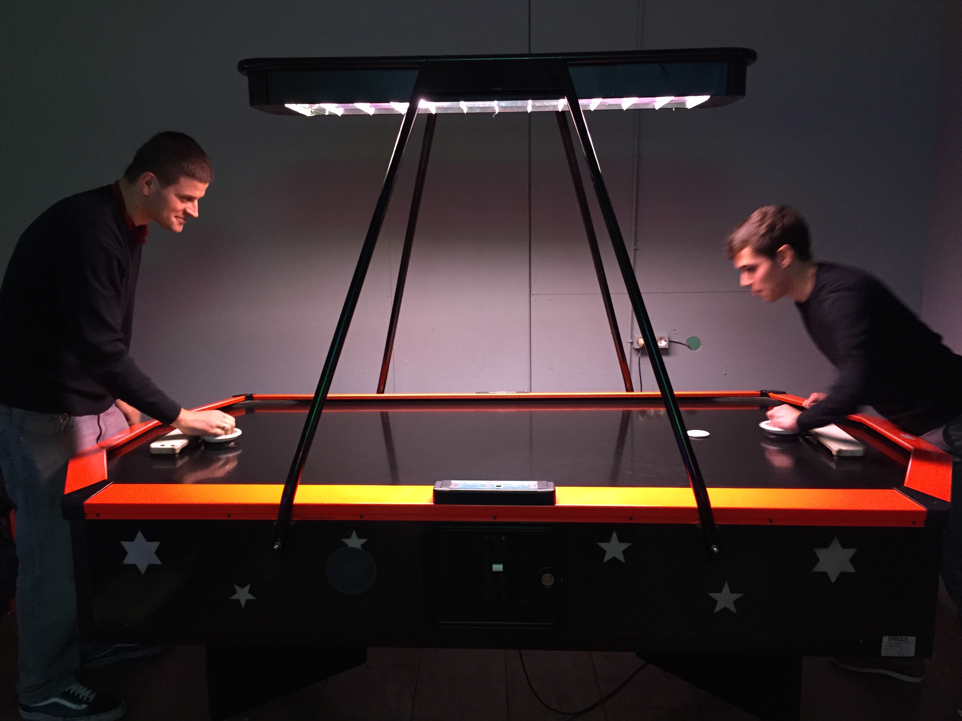 And Marius playing airhockey