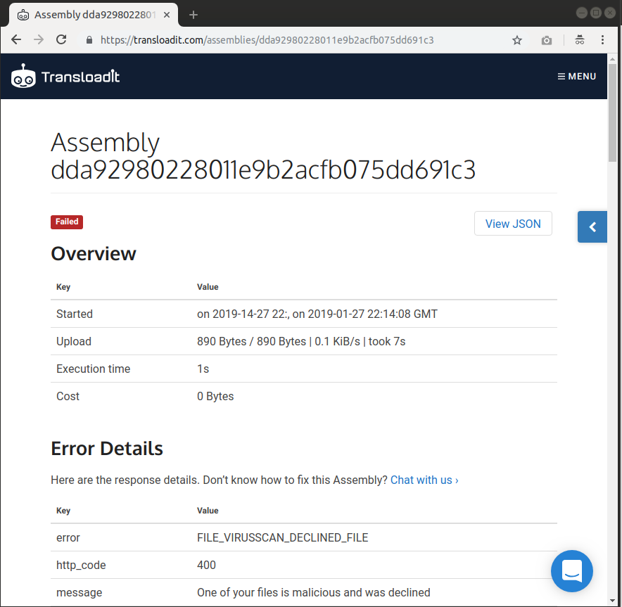 The screenshots of virus scanned