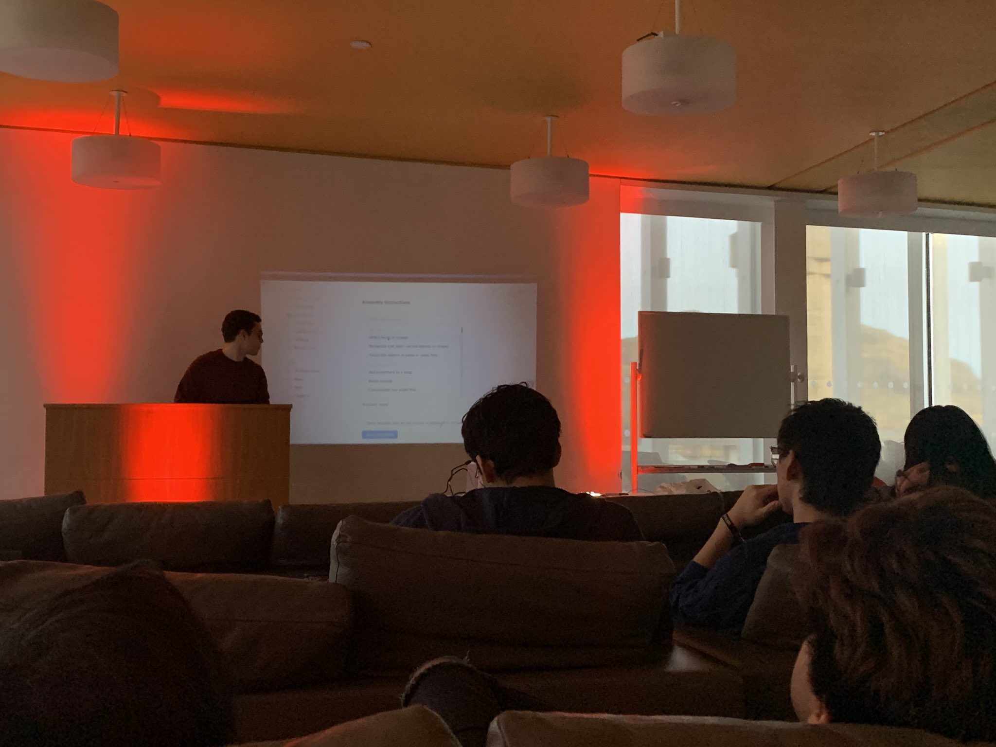 Marius presenting live demo